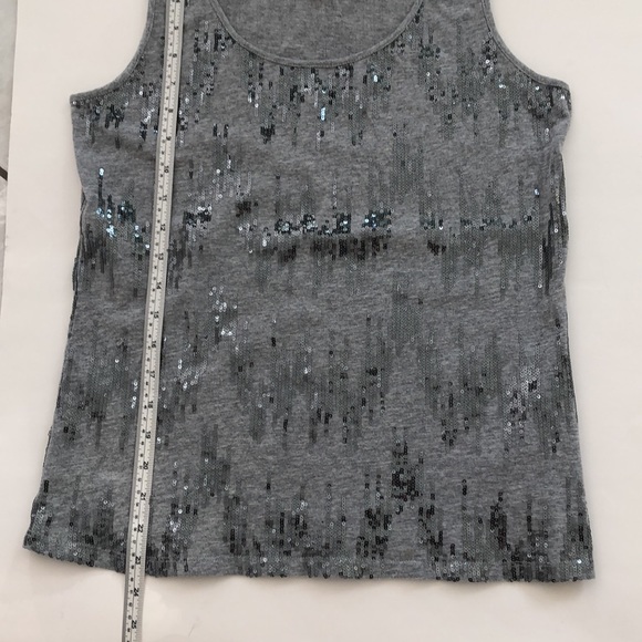 NWOT CALVIN KLEIN GREY SLEEVELESS SEQUINNED CAMISOLE TANK TOP - Picture 9 of 9